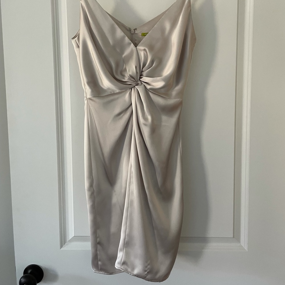 GIanni Bini Satin Champagne Mini Dress